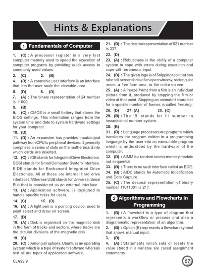 MTG International Computer Science Olympiad (ICSO) Workbook Class 9 - Chapter-wise MCQs, Quick Recap with Achievers Section - SOF Olympiad Books For 2026-27 Exam