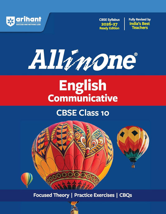 Arihant All in One English Communicative Class 10 for CBSE Exam 2026-27 | NCERT Based Complete Theory, Practice Exercises, CBQs, A-R, Sample Papers & Mind Maps | Revised Edition as per Latest Syllabus
