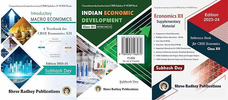 ECONOMICS BY SUBHASH DEY FOR CLASS - 12, (SET OF 3 BOOKS)