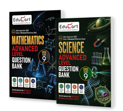 Educart CBSE Class 9 Advanced Level Question Bank 2027 - Science & Mathematics (Bundle of 2 Books) | Simplified Notes, Hots Questions Step-wise ... as per Latest Syllabus for 2026-27 Exam