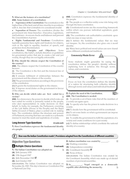 Oswaal CBSE Question Bank Class 11 Political Science, Chapterwise and Topicwise Solved Papers For 2026 Exams