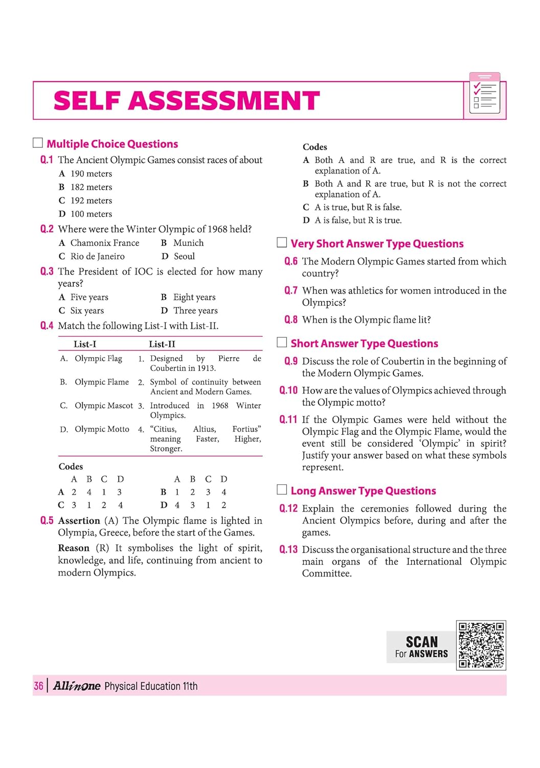 Arihant All in One Physical Education Class 11 for CBSE Exam 2026-27 | NCERT Based Complete Theory, Practice Exercises, CBQs, A-R, Sample Papers & Mind Maps | Revised Edition as per Latest Syllabus
