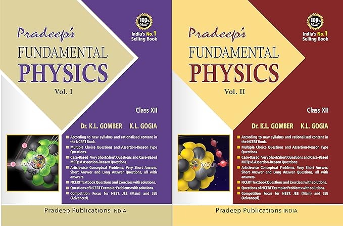 Pradeep's Fundamental Physics (Vol. 1 & 2) for CBSE Class 12 - Examination 2024-2025 | Pradeep