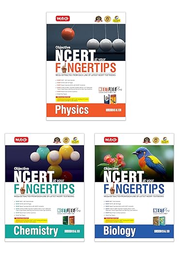 MTG Objective NCERT at your FINGERTIPS Physics, Chemistry & Biology For 2025-2026 Exam (Set of 3) - NCERT NEET Trend Indicator, HOTS MCQs, Rank Predictor & Notes with HD Pages | NEET Books (Based on NCERT Latest Pattern)