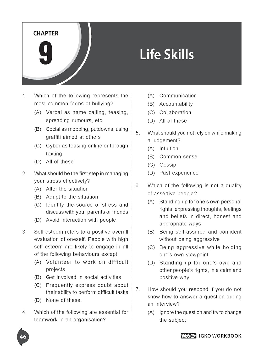 MTG International General Knowledge Olympiad (IGKO) Workbook Class 10 - Chapter-wise MCQs with Achievers Section - SOF Olympiad Books For 2026-27 Exam