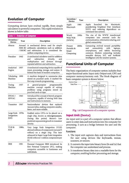 Arihant All in One Informatics Practices Class 11 for CBSE Exam 2026-27 | NCERT Based Complete Theory, Practice Exercises, CBQs, A-R, Sample Papers & Mind Maps | Revised Edition as per Latest Syllabus