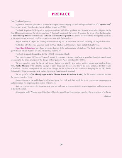 Together with CBSE Question Bank Class 12 Economics for 2025-26 Exam (Chapterwise & Topicwise)
