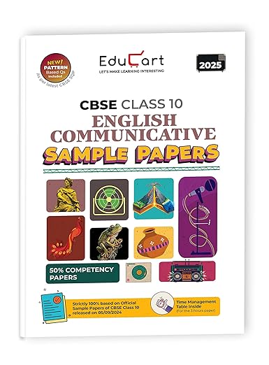 Educart CBSE English Communicative Class 10 Sample Paper 2024-25 (new 50% competency Qs) 2025