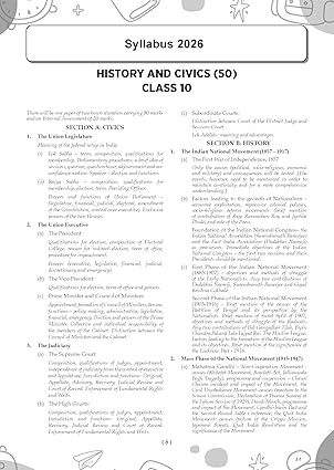 Oswaal ICSE 10 Sample Question Papers Class 10 History & Civics for Board Exam 2026 ( Aligned with CISCE Latest Specimen Paper 2026), Competency-Based Questions, Mind Maps, On-Tips Notes, Solved MCQs, Revision with Explanations & Board Marking Scheme