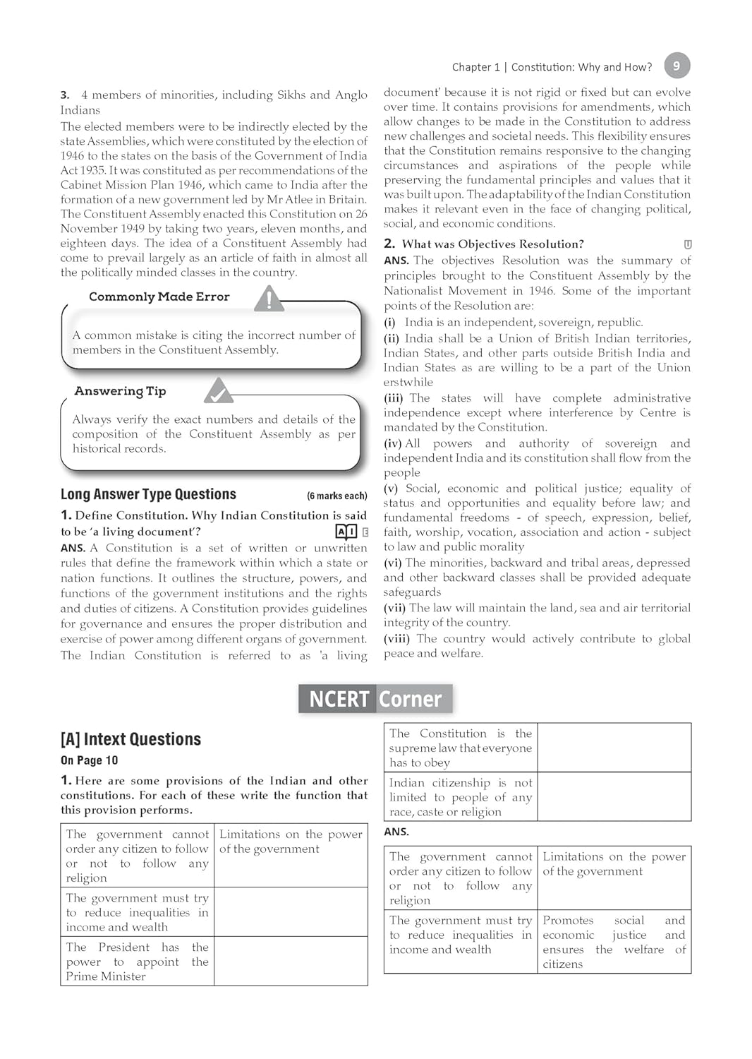 Oswaal CBSE Class 11 Political Science Question Bank | Chapter & Topic-wise Solved Papers (2017–2026) | Based on Latest Syllabus (April 2026) | Includes 2026 Papers | For 2027 Exam