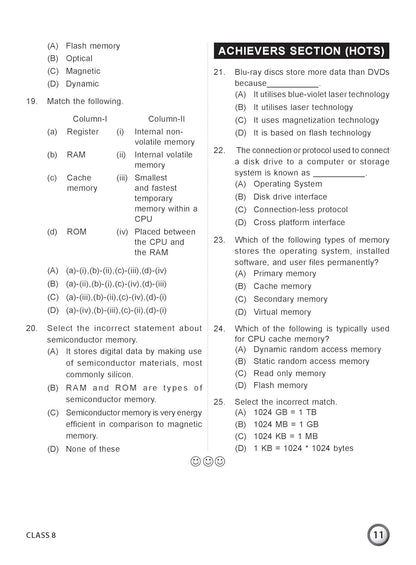 MTG International Computer Science Olympiad (ICSO) Workbook Class 8 - Chapter-wise MCQs, Quick Recap with Achievers Section - SOF Olympiad Books For 2026-27 Exam
