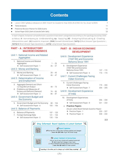 Oswaal CBSE Question Bank Chapterwise and Topicwise SOLVED PAPERS Class 12 Economics For Exam 2026