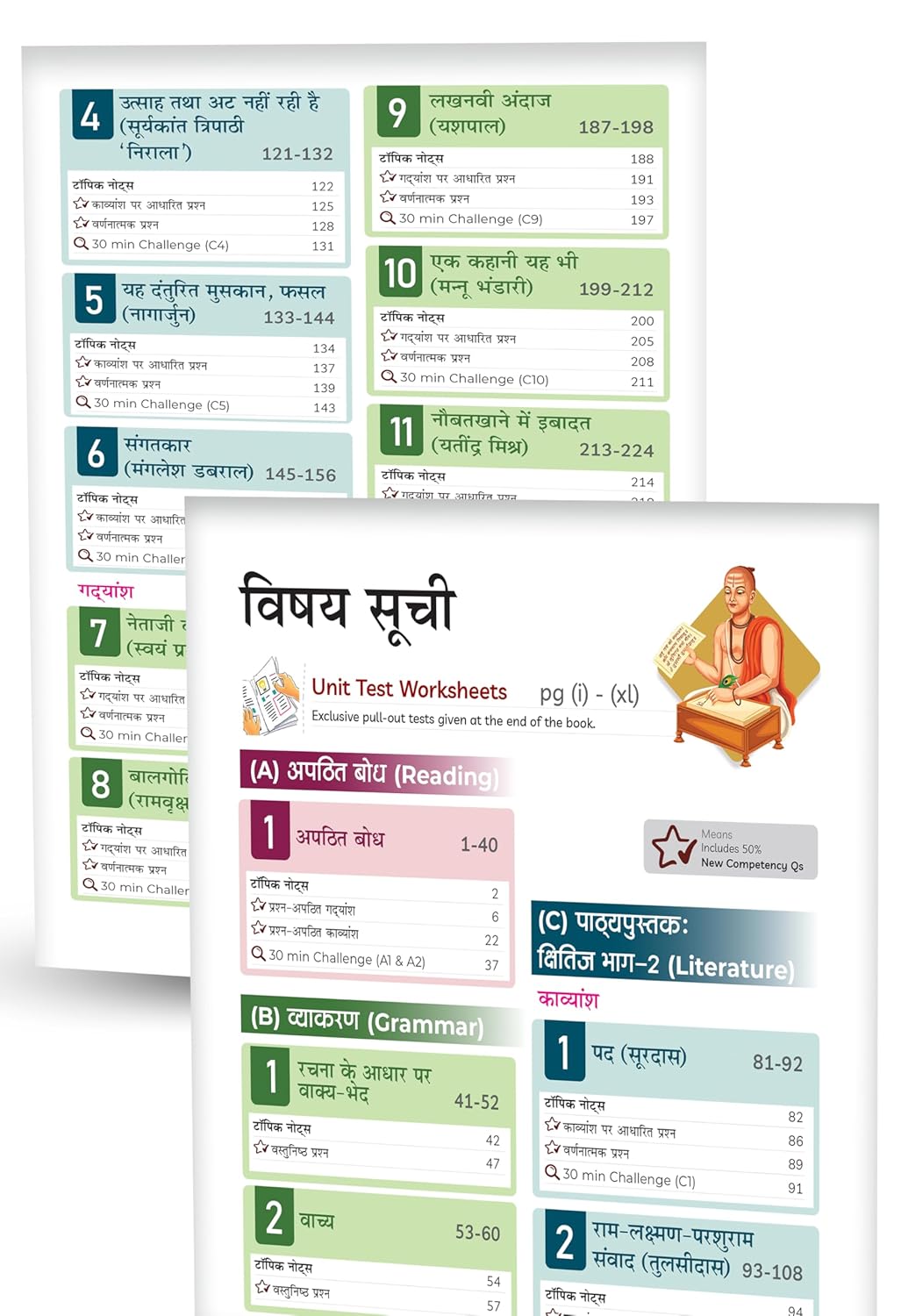 Educart CBSE Class 10 Hindi A Question Bank 2026-27 | Based on Latest 2027 Board Syllabus | Chapter-wise Questions, Unit Test Worksheets and Competency-Based Questions With Simplified Notes