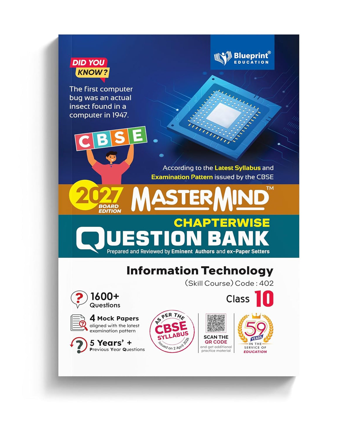 Mastermind CBSE Class 10 Information Technology Question Bank Exam 2026-27 | Chapter & Topic wise Solved Question | Latest Syllabus | Includes 2026 Papers