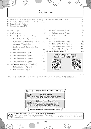 Oswaal ICSE 10 Sample Question Papers Class 10 Geography for Board Exam 2026 (Strictly aligned with CISCE Latest Specimen Paper 2026), Competency-Based Questions, Mind Maps, On-Tips Notes, Solved MCQs, Revision with Explanations & Board Marking Scheme