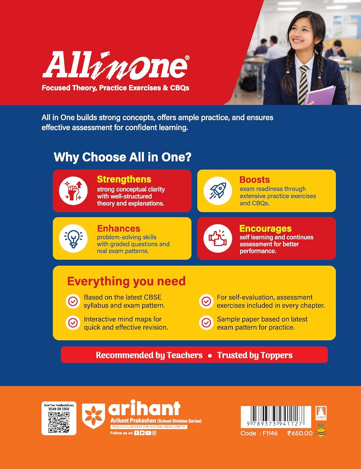 Arihant All in One English Language & Literature Class 10 for CBSE Exam 2026-27 | NCERT Based Complete Theory, Practice Exercises, CBQs, A-R, Sample ... Maps | Revised Edition as per Latest Syllabus