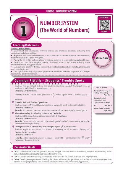 Oswaal CBSE Mathematics Part-1 Question Bank Chapter-wise & Topic-wise Class 9 | Based on NCERT Textbook Ganita Manjari | Includes Summary, Competency-Based Question, Self-Assessment & Practice Papers
