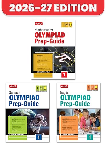 MTG Olympiad Prep Guide Class 1 Mathematics, Science & English (IMO-ISO-IEO) | Detailed Theory, Exercise with Self Test For Practice | SOF Olympiad Books For Exam 2026-27 (Set of 3 Books)