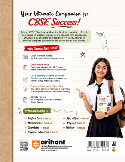 Arihant CBSE Question Bank Class 12 Hindi Kendrik For Board Exam 2027 | Chapterwise PYQs (2026–2016) with Revision Theory, Detailed Solutions, Exam Tips & Sample Papers As per Latest CBSE Syllabus
