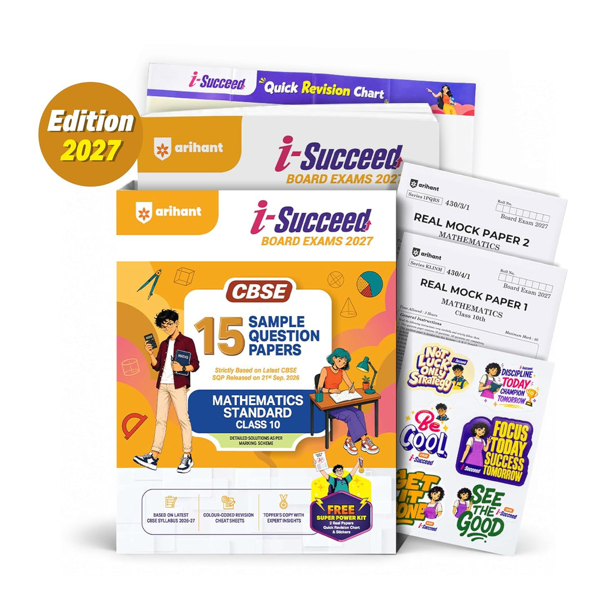 Arihant i-Succeed CBSE Sample Papers 2027 Class 10 Combo | Social Science, English Language & Literature, Science & Mathematics Standard | 60 Sample Question Papers,Toppers Copy | Free Super Power Kit