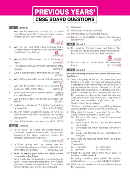 MTG CBSE Class 12 PYQs Book | 10 Years (2026-2017) Chapterwise Topicwise Solved Papers Class 12 English Core - CBSE Champion For 2027 Exam | Free ... | CBSE Sample Papers (As Per Latest Pattern)
