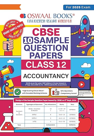 Oswaal CBSE Sample Question Papers Class 12 Accountancy (For 2025 Exam)