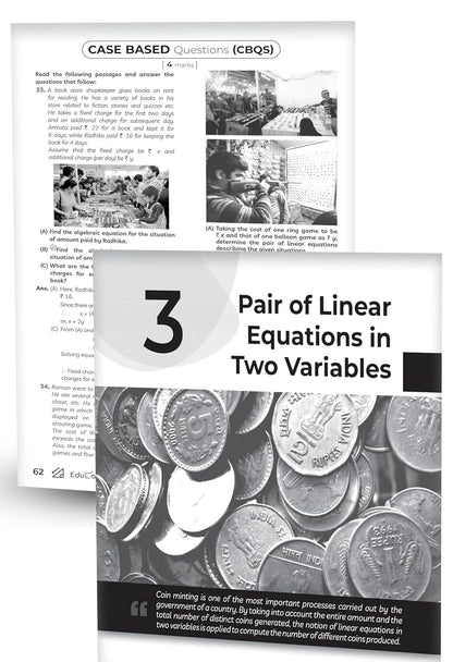 Educart CBSE Question Bank Class 10 Mathematics 2025-26 on new Syllabus 2026 (Introducing Unit Test Worksheets)