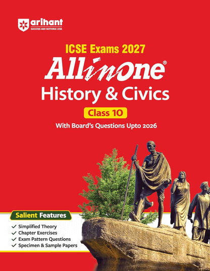 Arihant ICSE All in One History & Civics Class 10 Exam 2027 | Complete Study Guide with Internal Assessment | Theory, Chapter Exercises, Sample Papers & Exam Questions