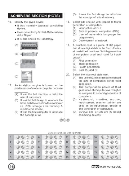 MTG International Computer Science Olympiad (ICSO) Workbook Class 7 - Chapter-wise MCQs, Quick Recap with Achievers Section - SOF Olympiad Books For 2026-27 Exam