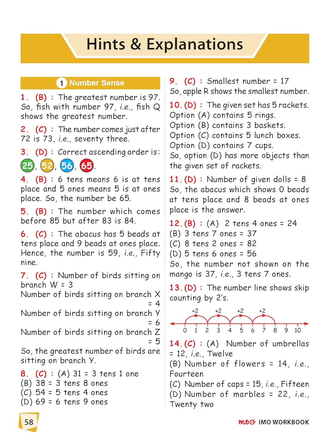 MTG International Mathematics Olympiad (IMO) Workbook Class 1 - Chapter-wise MCQs with Achievers Section - SOF Olympiad Books For 2026-27 Exam