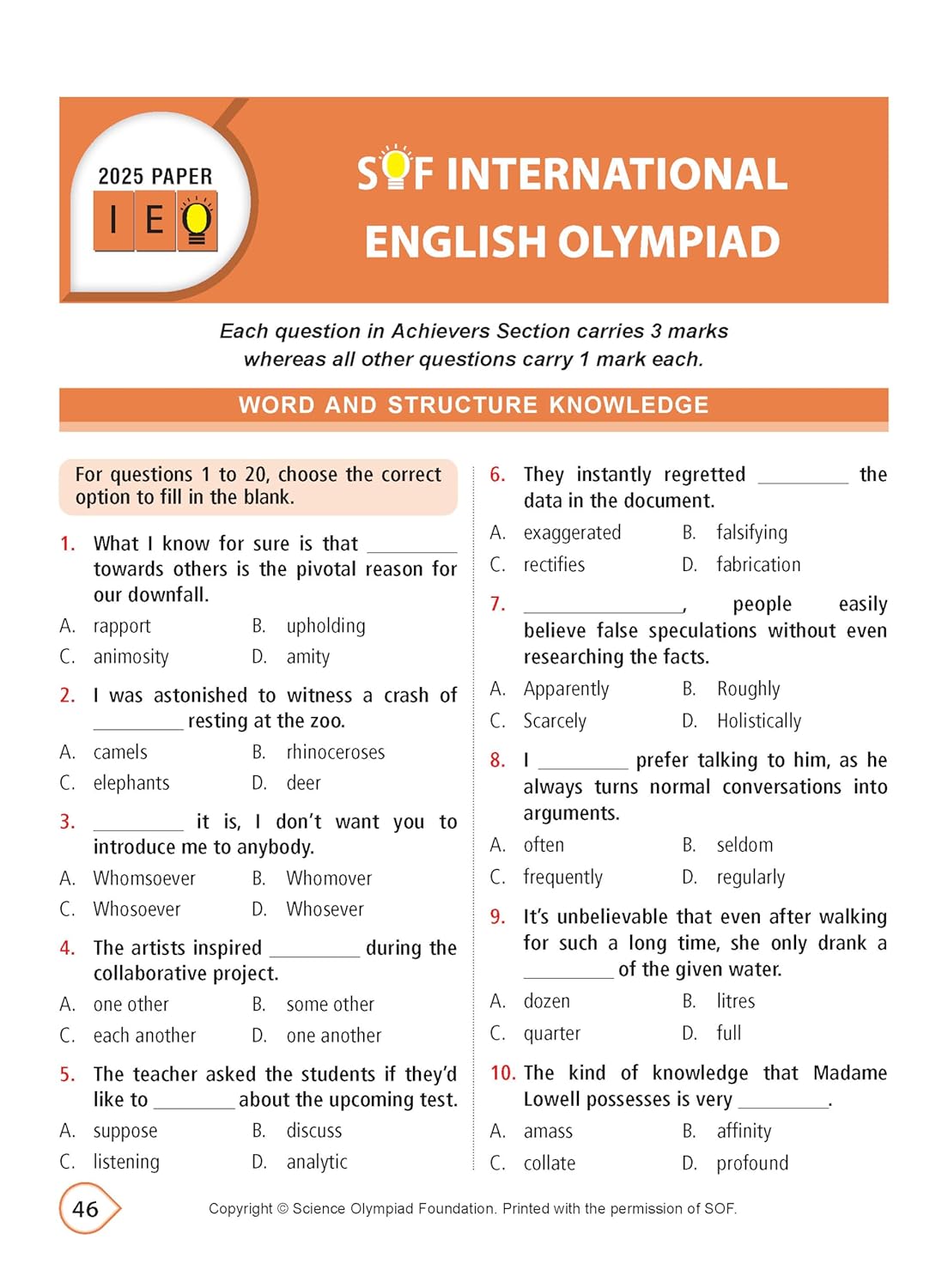 MTG International English Olympiad (IEO) Workbook Class 5 - Chapter-wise MCQs with Achievers Section - SOF Olympiad Books For 2026-27 Exam