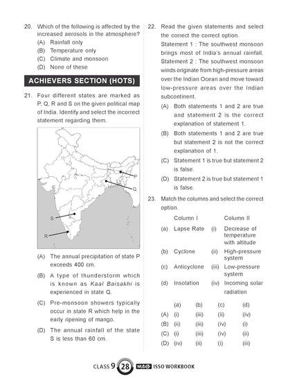 MTG International Social-Studies Olympiad (ISSO) Workbook Class 9 - Chapter-wise MCQs with Achievers Section - SOF Olympiad Books For 2026-27 Exam
