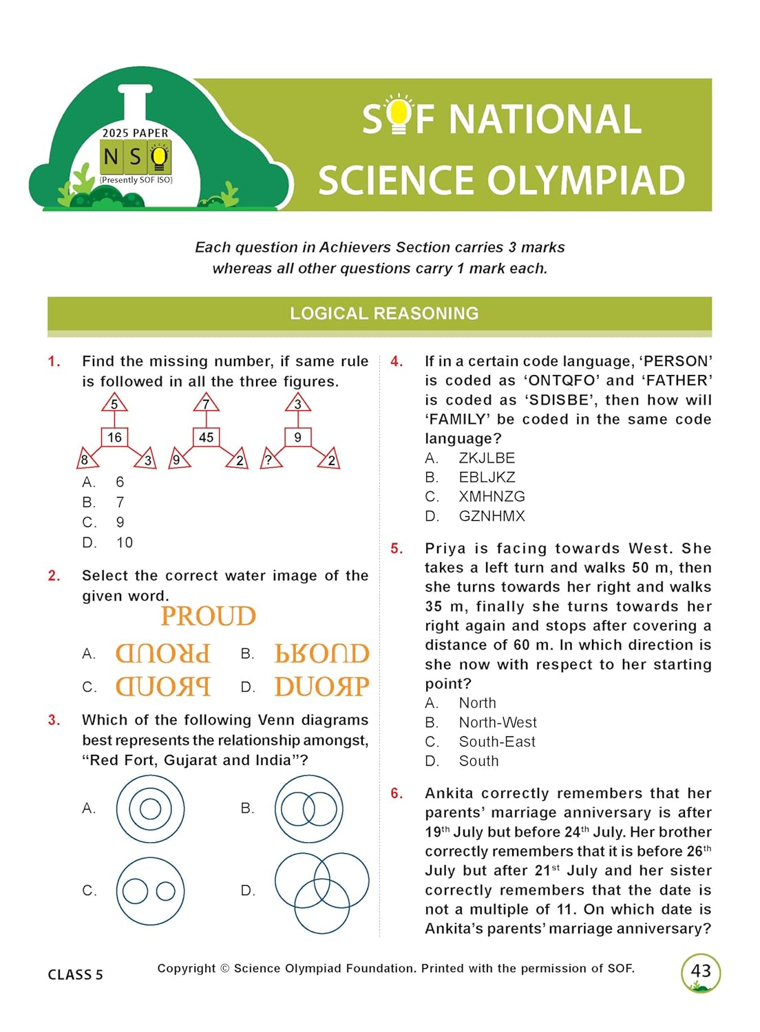MTG International Science Olympiad (ISO) Workbook Class 5 - Chapter-wise MCQs, Quick Recap with Achievers Section - SOF Olympiad Books For 2026-27 Exam