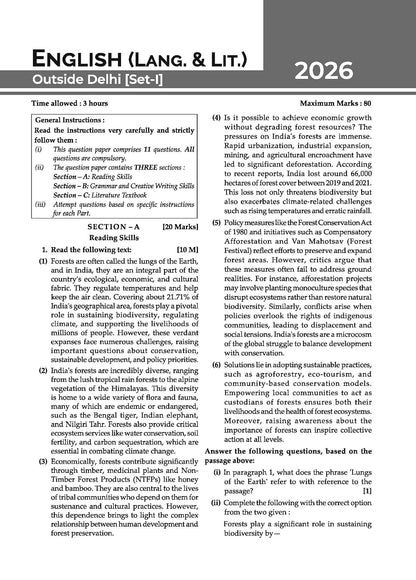 Gurukul By Oswaal CBSE 10 Years Solved Papers Class 10 Exam 2027 - Yearwise Board Solutions of Math Standard, English, Science & Social Science (All Sets Delhi & Outside), Latest Syllabus