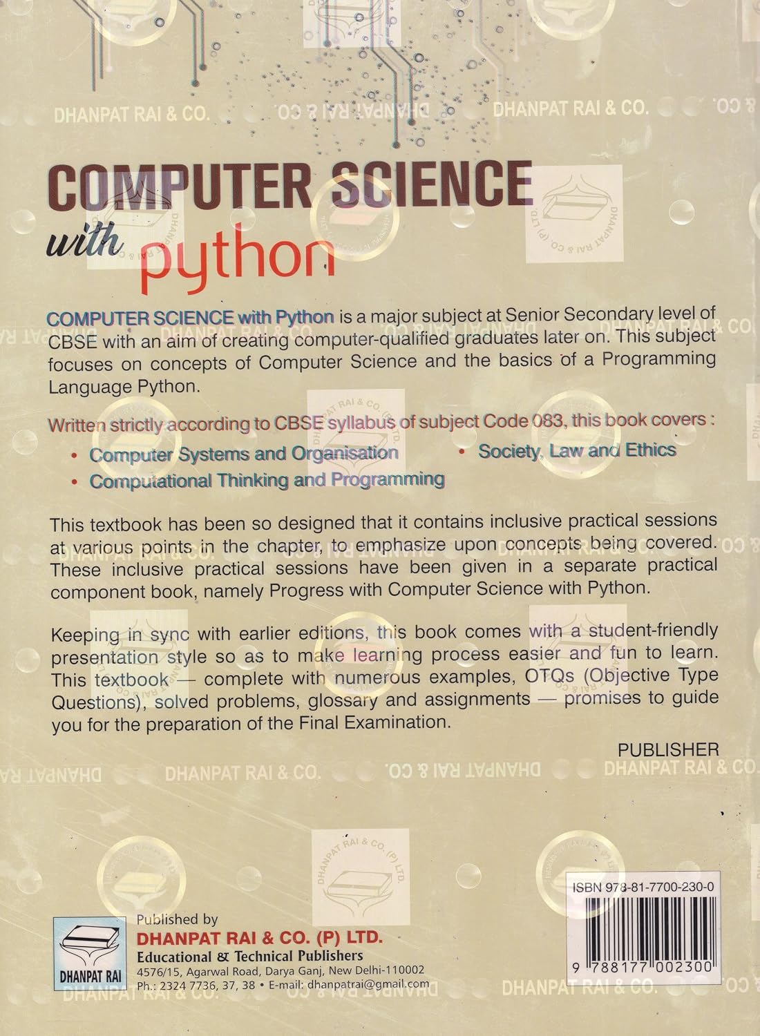 Computer Science with Python Textbook & Practical Book for Class 11 - by Sumita Arora (2026-27 Examination)