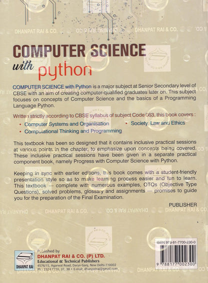 Computer Science with Python Textbook & Practical Book for Class 11 - by Sumita Arora (2026-27 Examination)