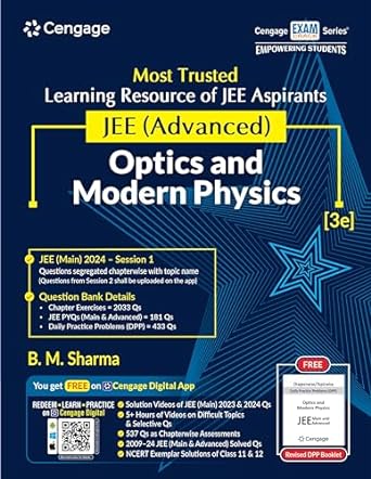 JEE Advanced Optics and Modern Physics with Free Online Assessments and Digital Content (Concept videos and Solution videos) 2024 | CENGAGE