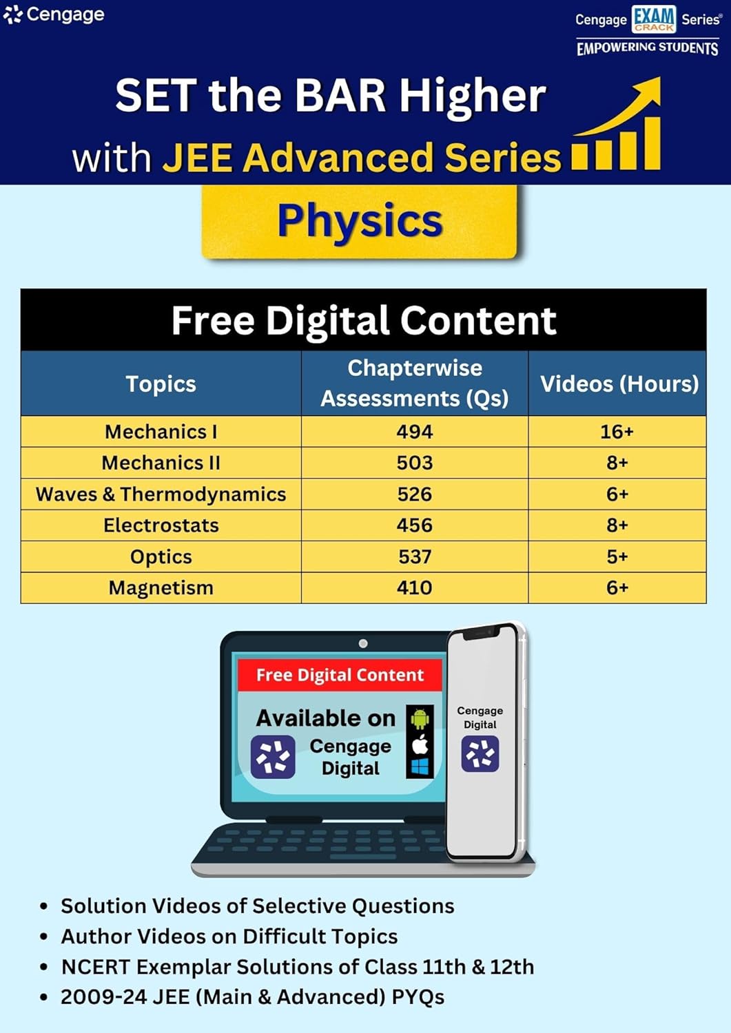 JEE Advanced Mechanics I with Free Online Assessments and Digital Content (Concept videos and Solution videos) 2024 | CENGAGE