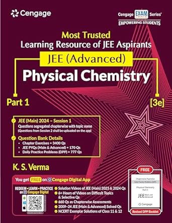 JEE Advanced Physical Chemistry: Part 1 with Free Online Assessments and Digital Content (Concept videos and Solution videos) 2024 | CENGAGE