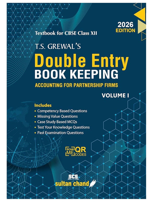 TS Grewal Double Entry Book Keeping Accounting for Partnership Firms (Volume 1) | CBSE Class XII Accountancy Textbook | 2026 Edition | Sultan Chand | ts grewal