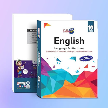 Full Marks English Language & Literature CBSE Support Book Class 10 | NCERT Solutions | Question Bank | Reference Books | Help Books | Chapterwise Solutions | NCERT Textual Questions | Study Material