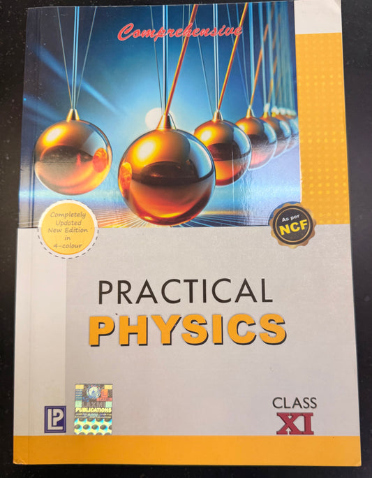 Comprehensive Practical Physics Class 11 – CBSE 2025–26 | (Book Only, No Attached Pages)