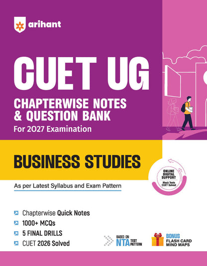 CUET UG 2027 Business Studies | Chapterwise Notes & Question Bank | 1000+ MCQs, 5 Final Drills & CUET 2026 Solved Paper | Mindmaps & Flash Cards | Free Online Mock Test