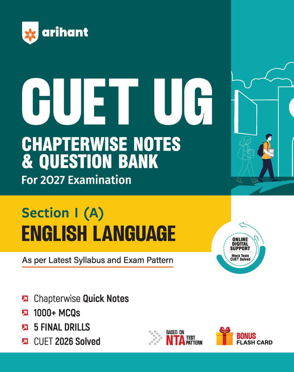 CUET UG 2027 English Language (Section I-A) | Chapterwise Notes & Question Bank | 1000+ MCQs, 5 Final Drills & CUET 2026 Solved Paper | Flash Cards | Free Online Mock Test