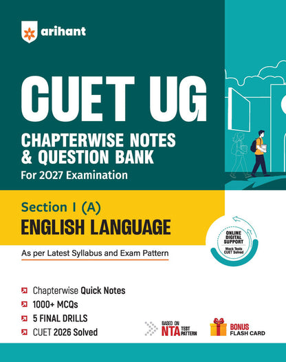 CUET UG 2027 English Language (Section I-A) | Chapterwise Notes & Question Bank | 1000+ MCQs, 5 Final Drills & CUET 2026 Solved Paper | Flash Cards | Free Online Mock Test