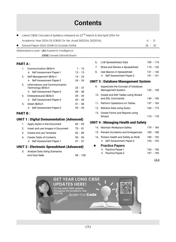 CBSE Question Bank Class 10 Information Technology, Chapterwise And Topicwise Solved Papers For Board Exams 2025 | Oswaal Publication