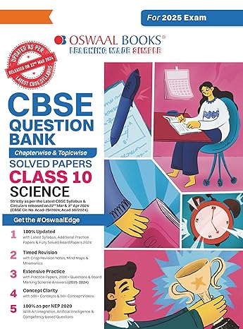 Oswaal CBSE Question Bank Class 10 Science, Chapterwise and Topicwise Solved Papers For Board Exams 2025