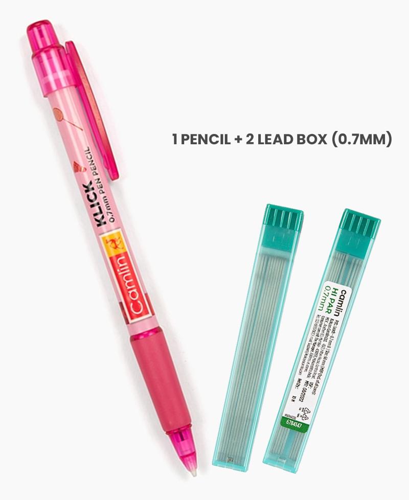 Camlin Mechanical Pencil, 0.7mm and 2 Lead Boxes