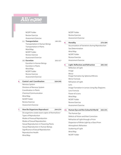 All In One Science CBSE Class 10th Based On Latest NCERT For CBSE Exams 2025 | Mind map in each chapter | Clear & Concise Theory | Intext & Chapter Exercises