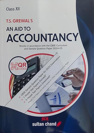 T.S. Grewal's An Aid To Accountancy CBSE Class 12 Latest Edition 2024-25 | SAMPLE PAPER